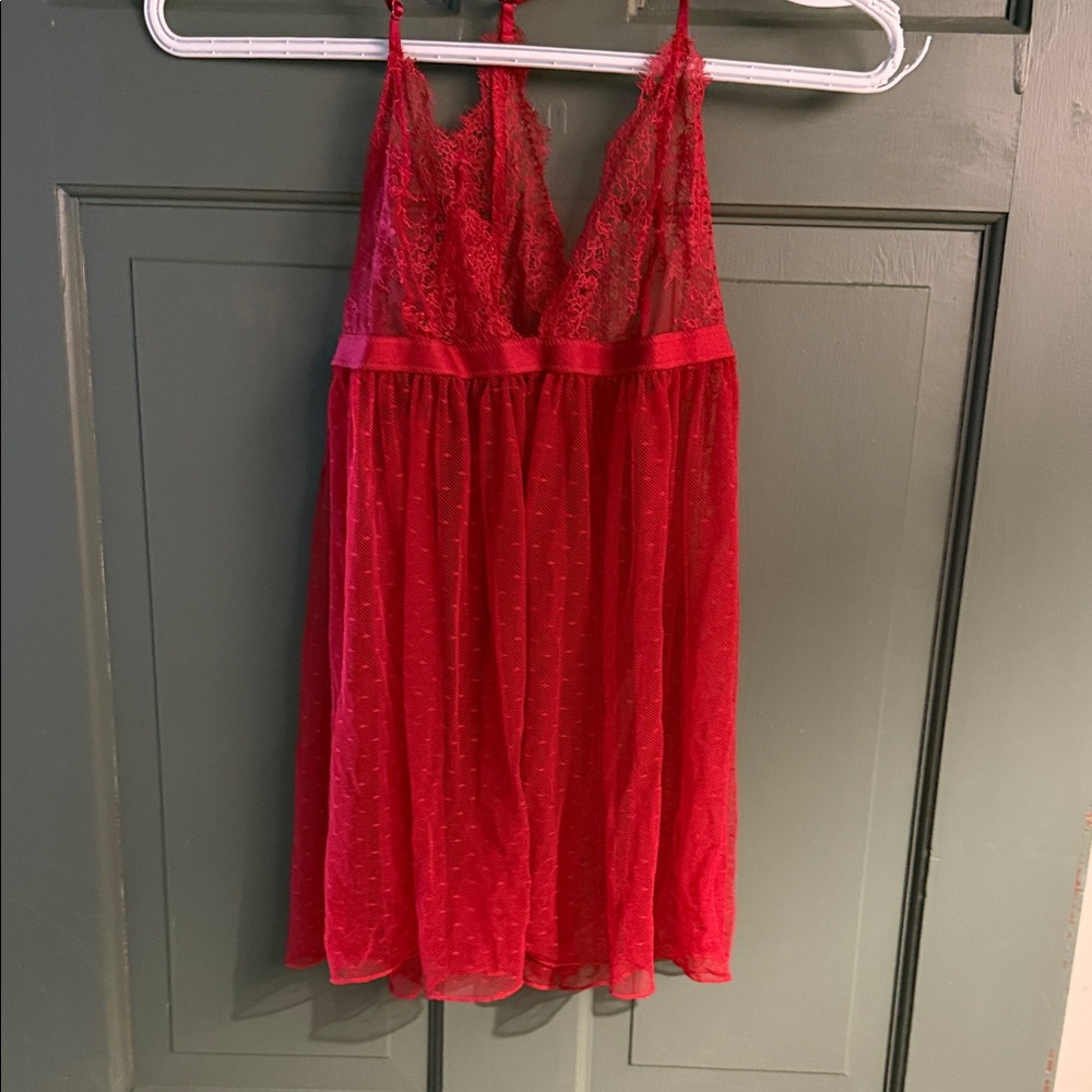 Victoria's Secret Red Lace Chemise